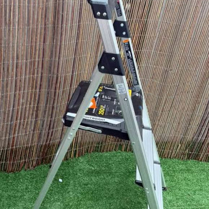 Gorilla Ladders 3-Step Aluminum Step Stool Ladder, 250 lbs. Type I Duty Rating (9ft. Reach Height)