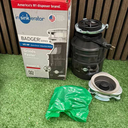 InSinkErator Badger 5, 1/2 HP Continuous Feed Kitchen Garbage Disposal with Power Cord, Badger Series