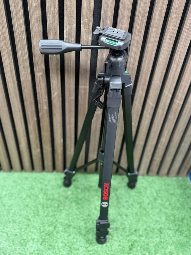 BOSCH Compact Tripod with Extendable Height for Use with Line Lasers, Point Lasers, and Laser Distance Tape Measuring Tools