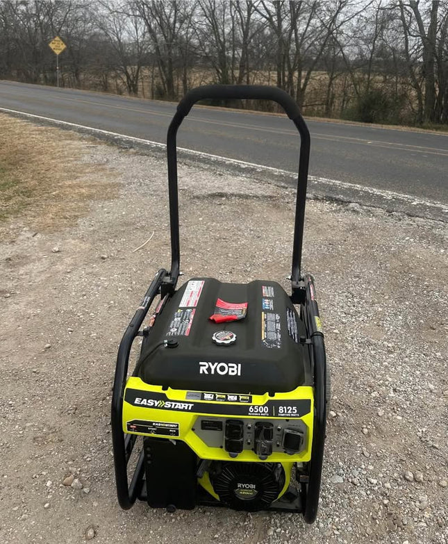 RYOBI 8125/6500-Watt Gas Powered Portable Generator With CO Detect Shutdown Sensor For Storms and Jobsites