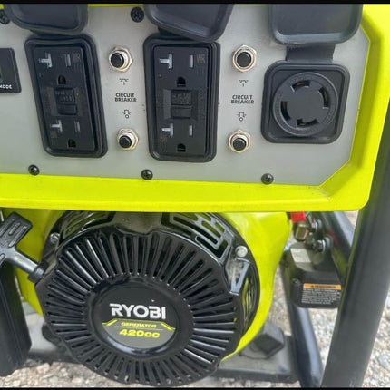 RYOBI 8125/6500-Watt Gas Powered Portable Generator With CO Detect Shutdown Sensor For Storms and Jobsites
