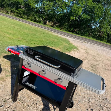 WEBER, Slate Griddle 3-Burner Propane Gas 28 in. Rust-Resistant Flat Top Outdoor Grill in Black