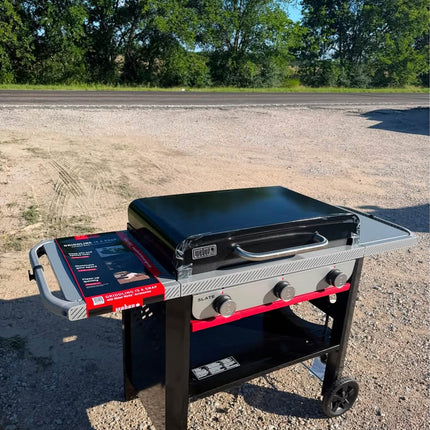 WEBER, Slate Griddle 3-Burner Propane Gas 28 in. Rust-Resistant Flat Top Outdoor Grill in Black