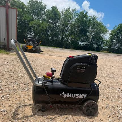 Husky 8 Gal. 150 PSI Portable Electric Oil-Free Horizontal Hotdog Air Compressor