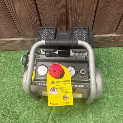 2 Gal. 135 PSI Portable Electric Oil-Free Quiet Jobsite Air Compressor with Dual Pressure Gauges and 1-Quick Coupler