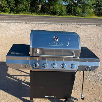 Nexgrill 5-Burner Propane Gas Grill in Stainless Steel with Side Burner