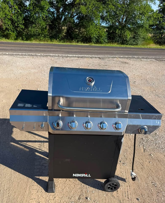 Nexgrill 5-Burner Propane Gas Grill in Stainless Steel with Side Burner