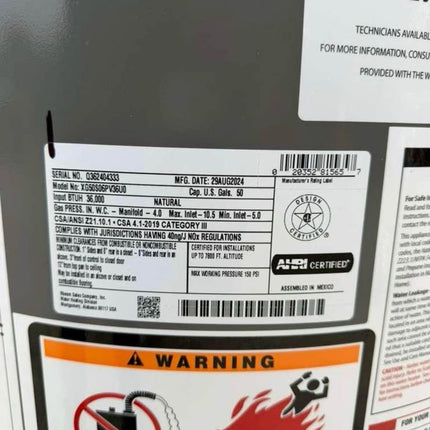 RHEEM Performance 50 Gal. Short Natural Gas Water Heater