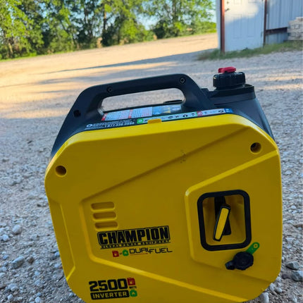 Champion 2500/1850-Watt Recoil Start Dual Fuel Gasoline and Propane Inverter Generator