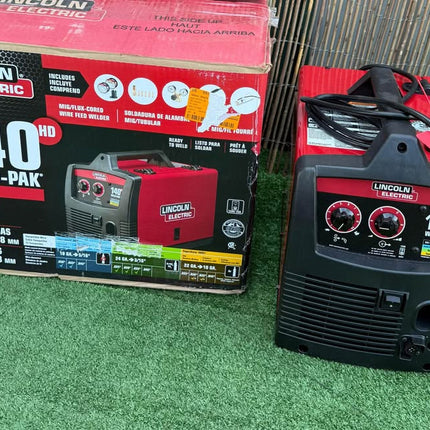 LINCOLN ELECTRIC Weld-Pak 140 Amp MIG and Flux-Core Wire Feed Welder, 115V, Aluminum Welder