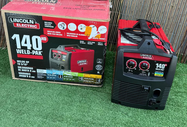LINCOLN ELECTRIC Weld-Pak 140 Amp MIG and Flux-Core Wire Feed Welder, 115V, Aluminum Welder