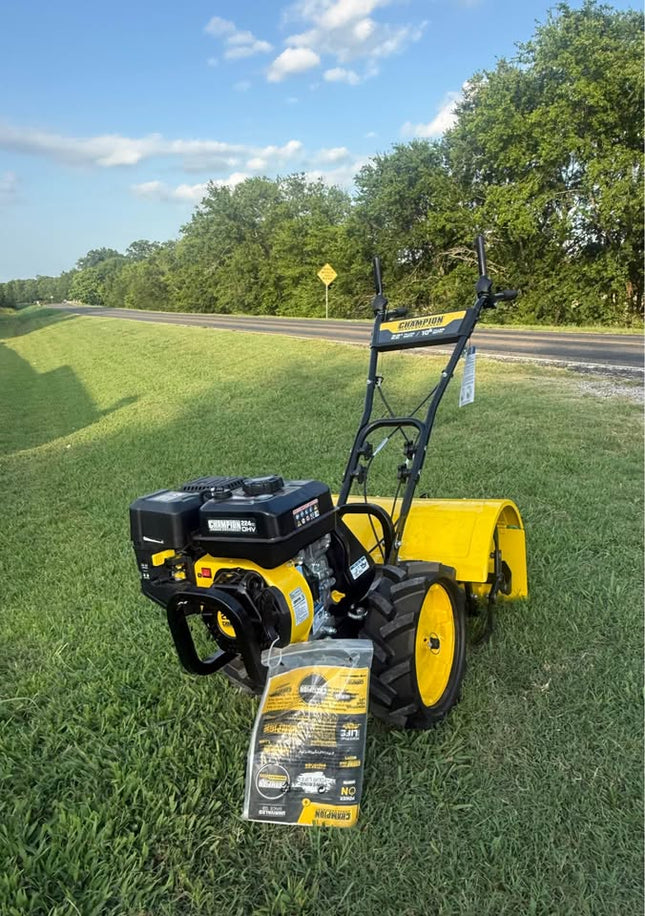 CHAMPION Power Equipment, 22 in. Counter Rotating Gas Rear Tine Tiller with Self-Propelled Agricultural Tires