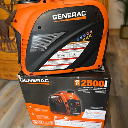 GENERAC 2500 Watt Recoil Start Gasoline Portable Generator Inverter w/ COSense
