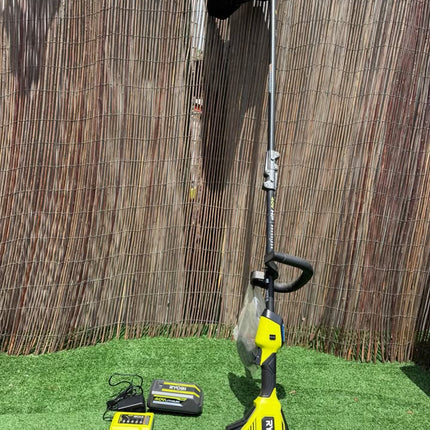 RYOBI 40V HP Brushless Whisper Series 17 in. Cordless Attachment Capable String Trimmer with 4 Ah Battery and Charger