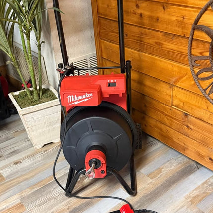 MILWAUKEE M18 18V Lithium-Ion 3/8 in- 1/2” x 75 ft. Cable Cordless Drain Cleaning Drum Machine