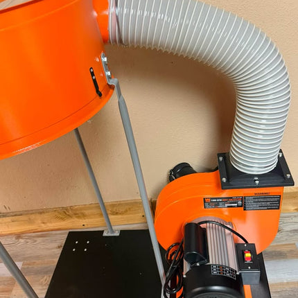 WEN 1,300 CFM 14 Amp 50 Gal. 5 Mic Woodworking Dust Collector with Collection Bag and Mobile Base