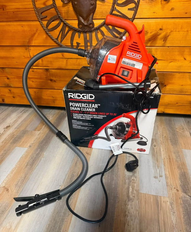 RIDGID PowerClear 120-Volt Drain Cleaning Snake Auger Machine for Heavy Duty Pipe