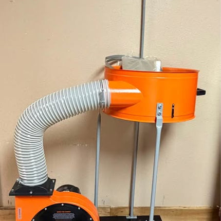 WEN 1,300 CFM 14 Amp 50 Gal. 5 Mic Woodworking Dust Collector with Collection Bag and Mobile Base
