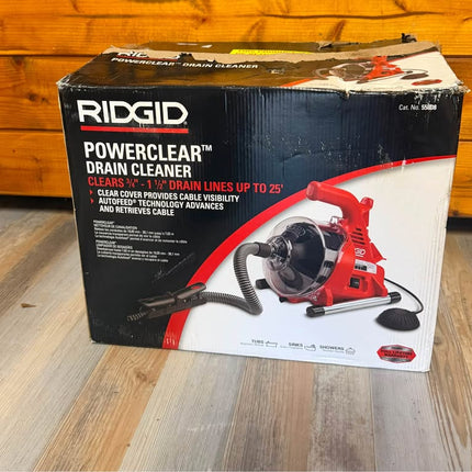 RIDGID PowerClear 120-Volt Drain Cleaning Snake Auger Machine for Heavy Duty Pipe