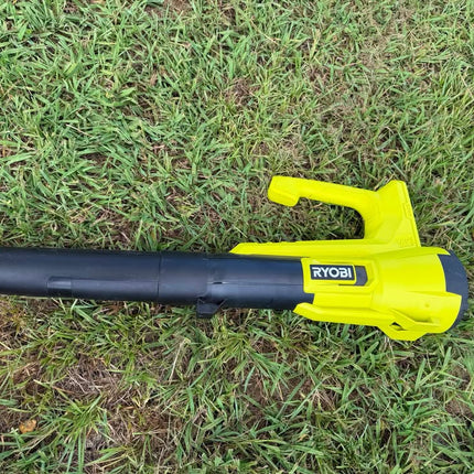 RYOBI ONE+ 18V 13 in. Cordless Battery Push Lawn Mower, String Trimmer, Blower w/ 4.0 Ah & 2.0 Ah Battery & (2) Chargers