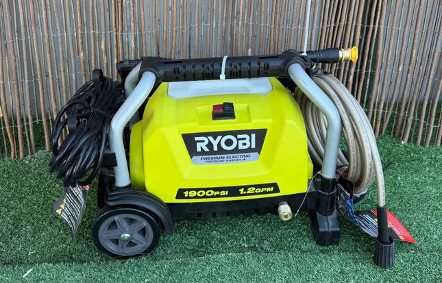 RYOBI 1900 PSI 1.2 GPM Cold Water Wheeled Corded Electric Pressure Washer with Premium Foamer