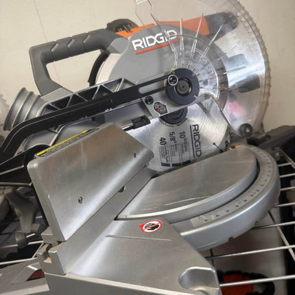 RIDGID 15 Amp 10 in. Corded Dual Bevel Miter Saw with LED Cut Line Indicator