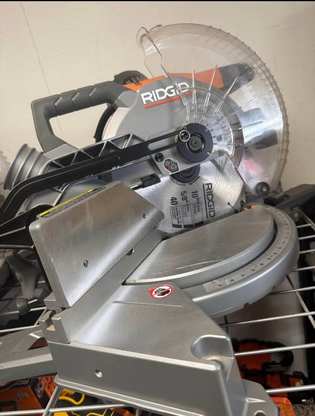 RIDGID 15 Amp 10 in. Corded Dual Bevel Miter Saw with LED Cut Line Indicator