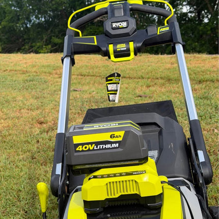 RYOBI 40V HP Brushless 21" Whisper Series Cordless Walk-Behind Multi-Blade Push Lawn Mower - (2) 6.0 Ah Batteries & Charger