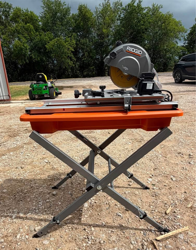 RIDGID 9-Amp 7 in. Blade Corded Wet Tile Saw with Stand