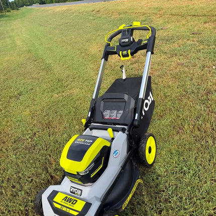 RYOBI 40V HP Brushless 21" Whisper Series Cordless Walk-Behind Multi-Blade Push Lawn Mower - (2) 6.0 Ah Batteries & Charger