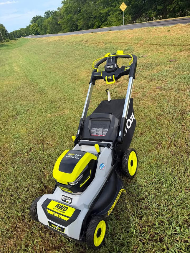 RYOBI 40V HP Brushless 21" Whisper Series Cordless Walk-Behind Multi-Blade Push Lawn Mower - (2) 6.0 Ah Batteries & Charger