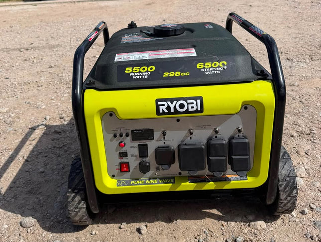 RYOBI 6500-Watt Gasoline Powered Inverter Generator with CO Shutdown & Idle Down Technology
