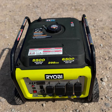 RYOBI 6500-Watt Gasoline Powered Inverter Generator with CO Shutdown & Idle Down Technology
