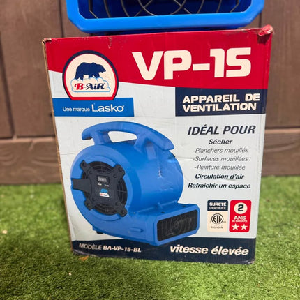 B-AIR 1/8 HP Air Mover Carpet Dryer Floor Blower Fan for Home Use in Blue