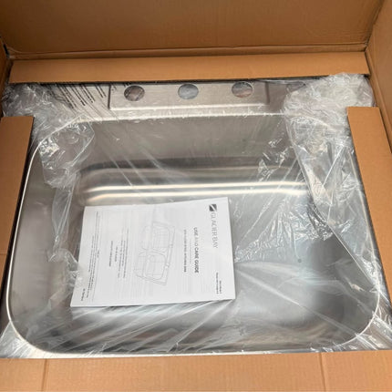 GLACIER BAY Single Bowl 22 Gauge Stainless Steel Kitchen Sink
