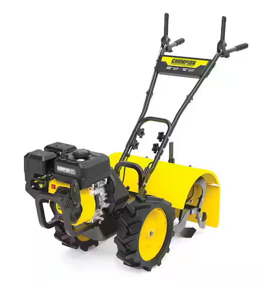 CHAMPION Power Equipment, 22 in. Counter Rotating Gas Rear Tine Tiller with Self-Propelled Agricultural Tires