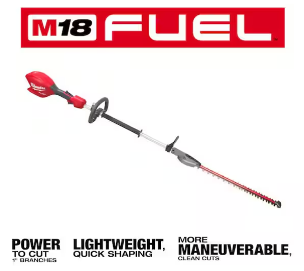MILWAUKEE M18 FUEL 18V 20 in. Brushless Cordless Battery Powered Short Pole Hedge Trimmer (Tool-Only)