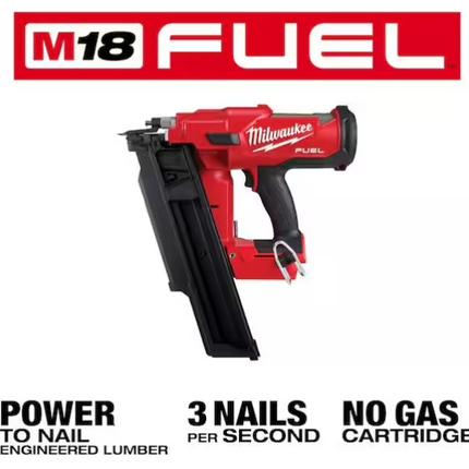 MILWAUKEE M18 FUEL 3-1/2 in. 18-Volt 21-Degree Lithium-Ion Brushless Cordless Framing Nailer (Tool-Only)