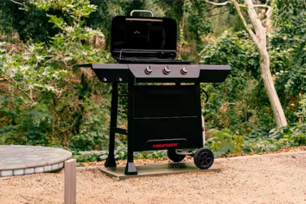 MEGAMASTER 3-Burner Propane Gas Grill in Black