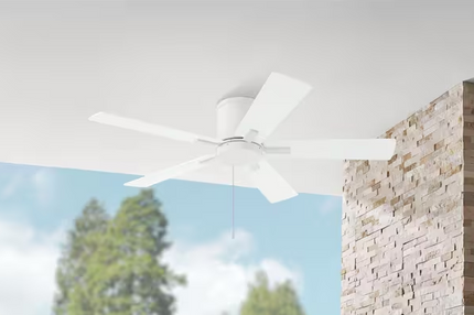 HAMPTON BAY Air Filtering 48 in. Integrated LED Indoor White Ceiling Fan with Light Kit