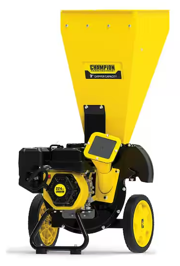 CHAMPION Power Equipment 3 in. Dia 224 cc 2-in-1 Upright Gas Powered Wood Chipper Shredder