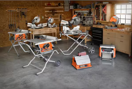 RIDGID 15 Amp 10 in. Portable Corded Jobsite Table Saw with Folding Stand