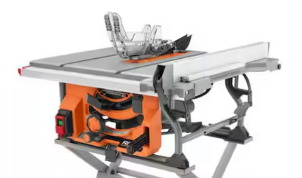 RIDGID 15 Amp 10 in. Portable Corded Jobsite Table Saw with Folding Stand