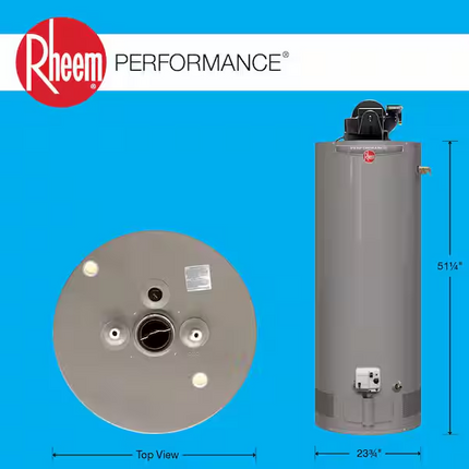 RHEEM Performance 50 Gal. Short Natural Gas Water Heater