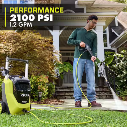 Ryobi 2100 PSI 1.2 GPM Cold Water Corded Electric Pressure Washer with Foamer