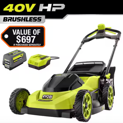 Ryobi 40V HP Self-Propelled Mower 6.0Ah Battery + Charger, New Model !!!