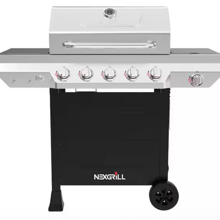 Nexgrill 5-Burner Propane Gas Grill in Stainless Steel with Side Burner