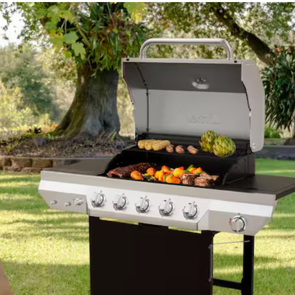 Nexgrill 5-Burner Propane Gas Grill in Stainless Steel with Side Burner