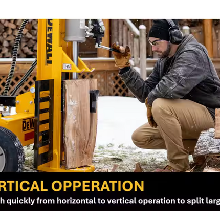 Customer Reviews for DEWALT 28 Ton 196cc 6.5HP Kohler Engine Horizontal/Vertical Full Beam Hydraulic Log Splitter, Auto Return/Integrated Log Cradle