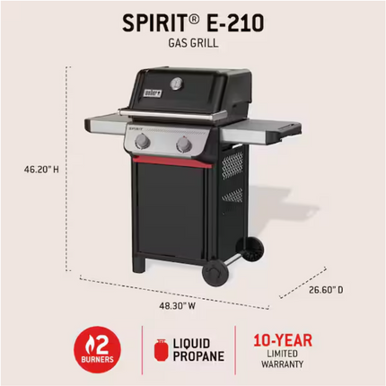 WEBER Spirit E-210 2-Burner Liquid Propane Gas Grill